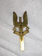 SAS cap badge "Who Dares Wins", Ophalen of Verzenden, Landmacht, Engeland, Embleem of Badge