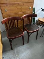 Set antieke cafe stoelen, brocante vintage houten stoelen, Antiek en Kunst, Ophalen