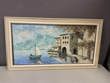 Schilderij zeilboot op het water beschikbaar voor biedingen