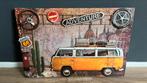 Schilderij met een Volkswagen bus, Huis en Inrichting, Woonaccessoires | Schilderijen, Tekeningen en Foto's, Minder dan 50 cm