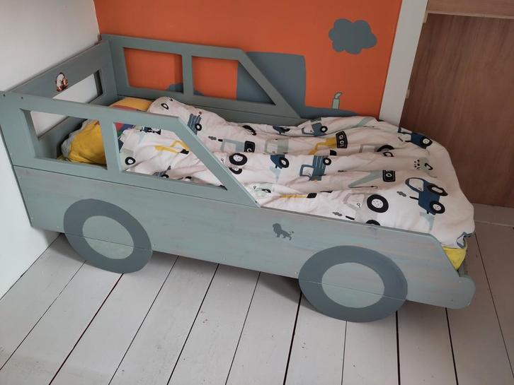 zelfgemaakt, Kinderen en Baby's, Kinderkamer | Bedden, Zo goed als nieuw, 140 tot 160 cm, 70 tot 85 cm, Matras, Ophalen of Verzenden