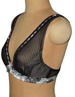 Nieuwe Chantal Thomass bh, gaas stripe, zwart, Mt. 75 C, Chantal Thomass, Verzenden, Zwart, BH