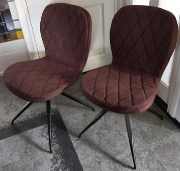4 moderne eetkamerstoelen bruin / zwart beschikbaar voor biedingen