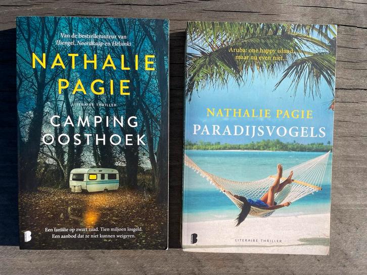 Nathalie Pagie - 2 Boeken: Camping Oosthoek & Paradijsvogels, Boeken, Thrillers, Zo goed als nieuw, Nederland, Ophalen of Verzenden
