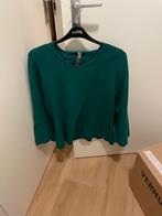 Trui groen trompetmouwen Poools maat 44, Kleding | Dames, Truien en Vesten, Verzenden, Maat 42/44 (L), Zo goed als nieuw, Poools
