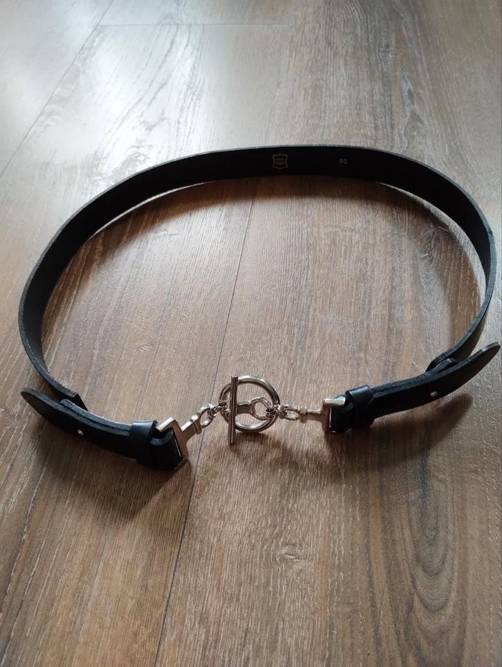 Mandarin & Mint zwart leren dames riem, Kleding | Dames, Riemen en Ceinturen, Ophalen of Verzenden