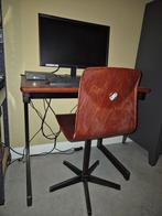 Vintage schooltafel met stoel, Ophalen, In hoogte verstelbaar, Gebruikt, Bureau