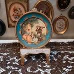 Oud florentijns italiaans schilderijtje lijstje prent O35, Antiek en Kunst, Curiosa en Brocante, Ophalen of Verzenden