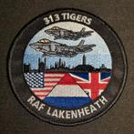 KLU 313 Squadron RAF Lakenheath Patch, Ophalen of Verzenden, Luchtmacht, Nederland, Embleem of Badge