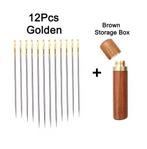 Naaldenkoker met naalden RVS - blindennaalden, Hobby en Vrije tijd, Naaien en Fournituren, Ophalen of Verzenden, Nieuw, Garen of Naald(en)