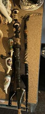 3 porseleinen jachtpijpen + 3 vintage pijpen in carrousel, Ophalen, Gebruikt, (Water)pijp