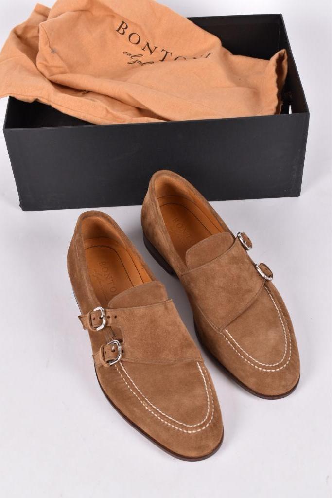 SALE! Nieuw Bontoni double monk schoenen maat 40, Kleding | Heren, Schoenen, Nieuw, Gespschoenen, Bruin, Ophalen of Verzenden