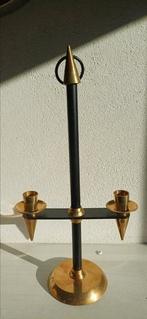 Gio Ponti Toegeschreven messing kandelaar, Italië jaren 50, Ophalen of Verzenden, Gebruikt, Minder dan 25 cm