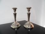 Art Deco Engelse Kandelaars, verzilverd, Antiek en Kunst, Antiek | Kandelaars, Ophalen of Verzenden, Zilver
