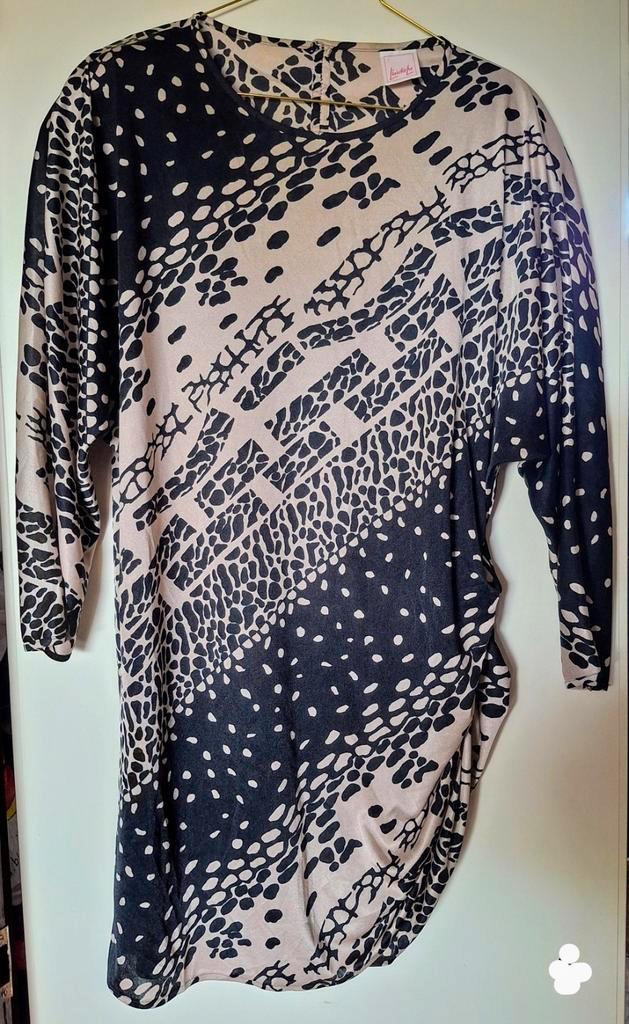 Vintage Linda Lu tuniek jurkje Maat 38, Kleding | Dames, Blouses en Tunieken, Zo goed als nieuw, Maat 38/40 (M), Beige, Ophalen of Verzenden