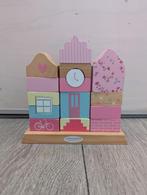 Houten stapelgevel van blokken roze - Little Dutch, Kinderen en Baby's, Speelgoed | Houten speelgoed, Ophalen of Verzenden, Gebruikt