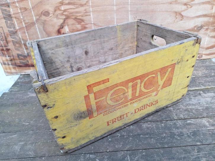 Houten krat Fency Limonade (nr. 138), Antiek en Kunst, Curiosa en Brocante, Ophalen of Verzenden
