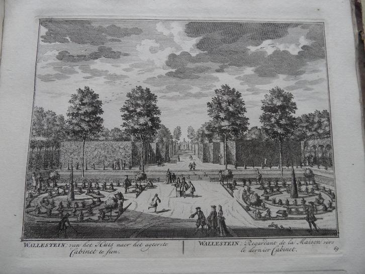 69 Loenen aan de Vecht Huis Wallenstein Kopergravure 1719, Antiek en Kunst, Kunst | Etsen en Gravures, Ophalen of Verzenden