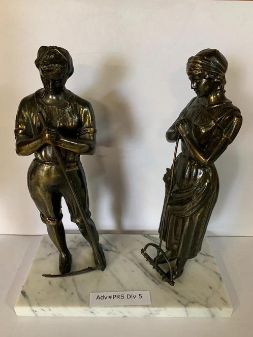 Bronzen beeld Adv # Div 5, Antiek en Kunst, Antiek | Koper en Brons, Brons, Ophalen