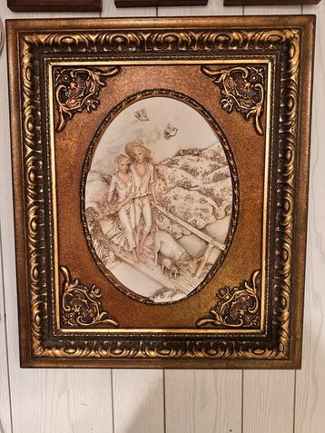 Barok Lijst met Reliëf Voorstelling beschikbaar voor biedingen