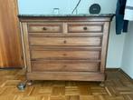 Antieke commode met marmeren blad, Huis en Inrichting, Kasten | Ladekasten, 100 tot 150 cm, Ophalen of Verzenden, Zo goed als nieuw