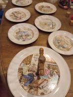 Kaas thema borden set, porcelein, Gebruikt, Porselein of Keramiek, Schaal, Rond