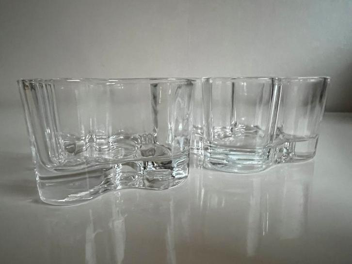 2 Iittala Alvar Aalto Savoy Schaal ‘Votive’ Transparant, Huis en Inrichting, Woonaccessoires | Schalen en Manden, Zo goed als nieuw