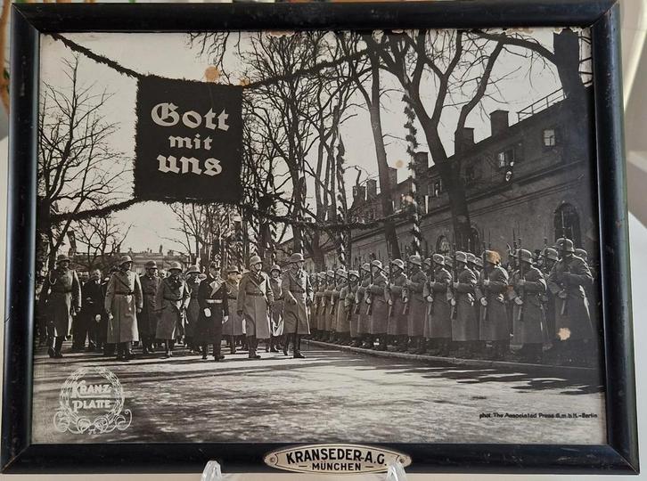 Originele Duitse foto in Originele lijst., Verzamelen, Militaria | Tweede Wereldoorlog, Landmacht, Foto of Poster, Duitsland, Ophalen of Verzenden