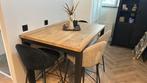 Bartafel met 4 barkrukken, Huis en Inrichting, Tafels | Eettafels, Ophalen, 100 tot 150 cm, 50 tot 100 cm, Zo goed als nieuw