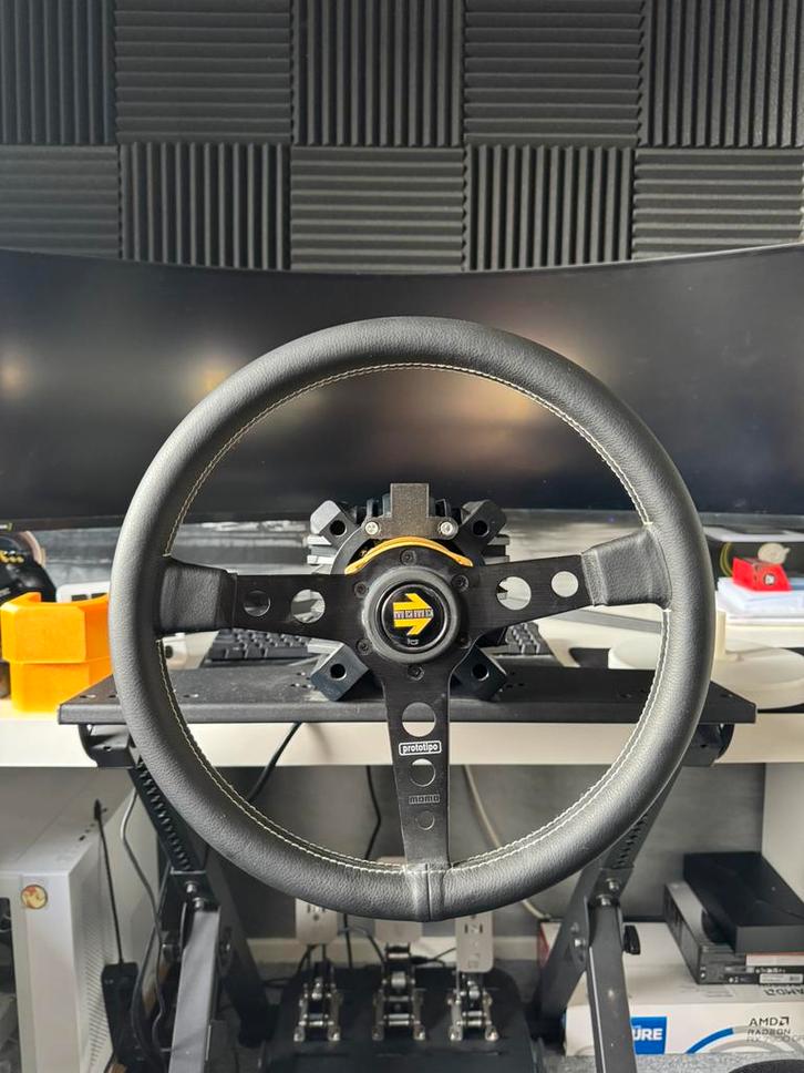 Momo Prototipo met QR2 Pro (Simube), Computers en Software, Joysticks, Zo goed als nieuw, Ophalen of Verzenden