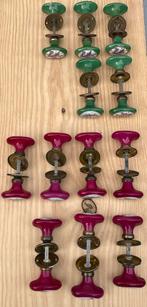 12x Knopkruk ANTIEK 1920 PORSELEIN KLEUR Deurklinken LIMOGES, Ophalen of Verzenden