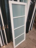 83x201,5cm binnendeur opdek R Staal look wit mat glas SL5, Ophalen, Cando, 80 tot 100 cm, .