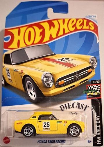 Hot Wheels Honda S800 Racing, Yellow, ( international card ) beschikbaar voor biedingen