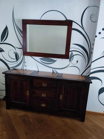 Dressoir met spiegel - Hout beschikbaar voor biedingen