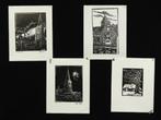 Set van 4 hout/linosnedes - Leo Broos, Ophalen