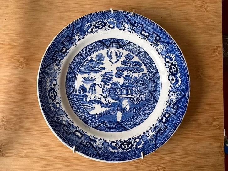 Société Céramique Maestricht blauwwit bord Willow 1920–1940, Antiek en Kunst, Antiek | Wandborden en Tegels, Ophalen of Verzenden