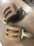 Antieke katrollen, Antiek en Kunst, Antiek | Gereedschap en Instrumenten, Ophalen of Verzenden