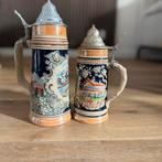 Oude Bierpullen met Tinnen Deksel, Antiek en Kunst, Antiek | Keramiek en Aardewerk, Ophalen