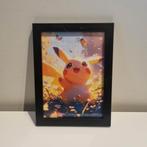 Pikachu Pokemon Schilderij met lijst, Ophalen of Verzenden