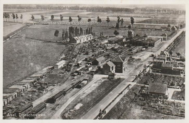 AXEL Drieschouwen Tramremise Z.V.T.M., Verzamelen, Ansichtkaarten | Nederland, Ongelopen, Zeeland, 1940 tot 1960, Verzenden