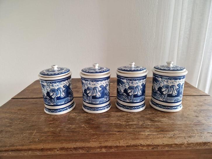 Gereserveerd 4 voorraadpotten - Delfs Blond Amsterdam, Huis en Inrichting, Keuken | Servies, Zo goed als nieuw, Overige typen