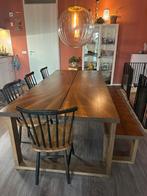 MÖRBYLÅNGA Tafel, eikenfineer bruin gelazuurd, 220x100 cm, Huis en Inrichting, Tafels | Eettafels, Ophalen, Zo goed als nieuw