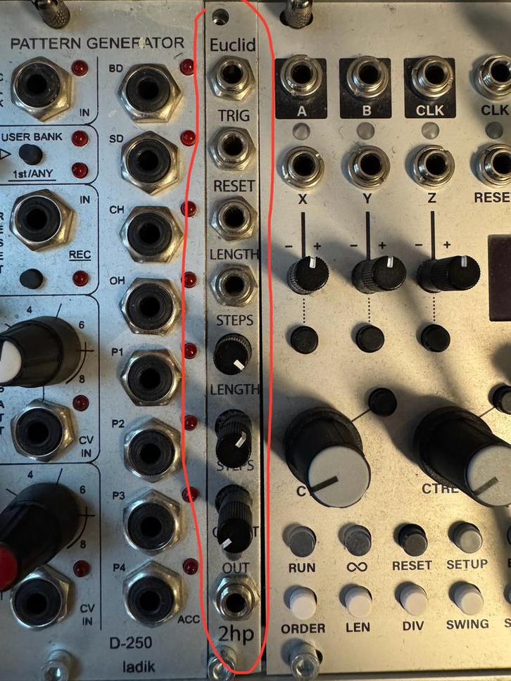 2hp Euclid, Muziek en Instrumenten, Synthesizers, Gebruikt, Overige merken, Ophalen of Verzenden