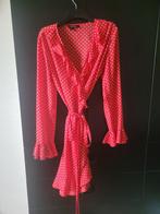 Stippen polkadot jurk ladress la dress rood mt m l 40, LaDress, Maat 42/44 (L), Ophalen of Verzenden, Zo goed als nieuw