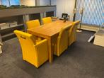 Gele Eetkamerset met 5 Stoelen, Ophalen, Gebruikt, 4 tot 6 stoelen