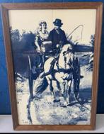Delfts Blauw Tegeltableau met Paard en Wagen, Ophalen of Verzenden