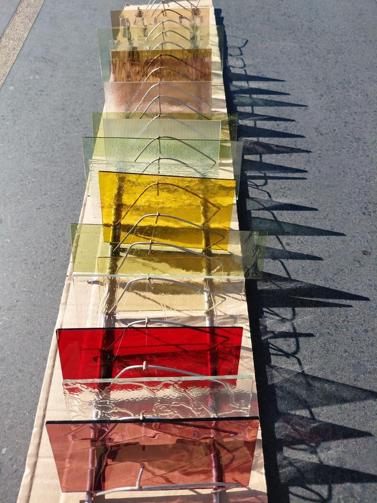 Figuurglasplaatjes Glas in lood/Tiffany, Ophalen of Verzenden