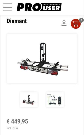 Z.g.a.n️ Pro User Diamant fietsendrager - 2x elektr. fiets beschikbaar voor biedingen
