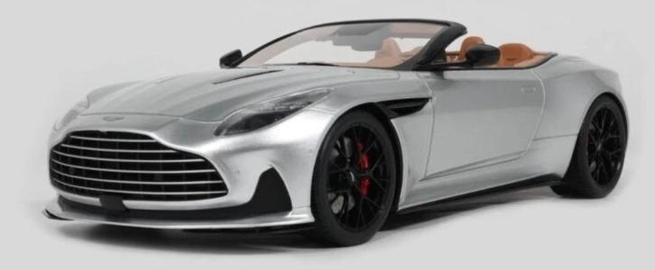 ASTON MARTIN DB12 VOLANTE SILVER 2023 1:18 GT SPIRIT, Hobby en Vrije tijd, Modelauto's | 1:18, Nieuw, Auto, Overige merken, Ophalen of Verzenden