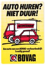 Sticker auto verhuur - Bovag auto huren, niet duur, Verzenden, Zo goed als nieuw, Bedrijf of Vereniging
